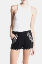  Rose Embroidered Shorts