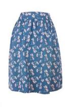  Floral Blue Skirt