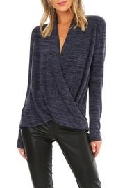  Heathered Surplice Top
