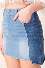  Colorblock Denim Skirt