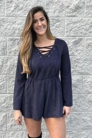  Suede Romper