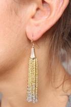  Metallic Tassel Earrings