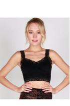  Seamless Crop Cami Corset Look With Lace