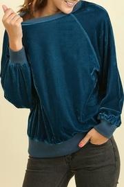  Teal Velvet Sweatshirt