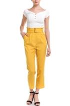  Ruffle Trim Trouser