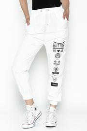  White Printed Pants