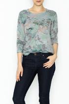  Monet Print Jersey Top