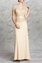  Illusion Sweetheart Gown