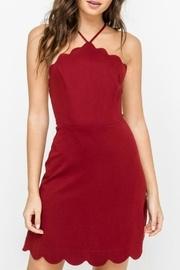  Scalloped Hem Mini-dress