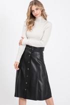  Leather Midi Skirt