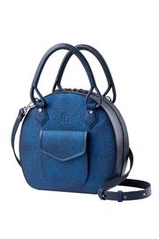 Metallic Blue Leather Handbag