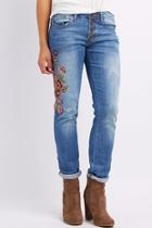  Embroidered Skinny Jeans