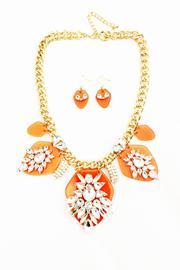  Coral Statement Necklace