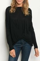  Black Knotted Top