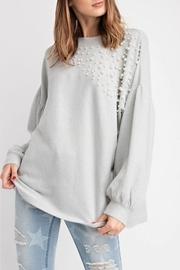 Pearl-details Pullover Top