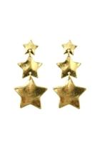  Star Burnish-gold Matte-earrings