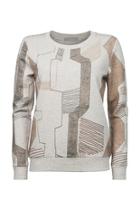  Retro Printed Sweater