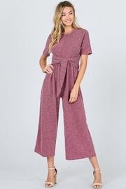  Pinstripe Tie-front Jumpsuit