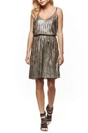  Metallic Pleated Dress