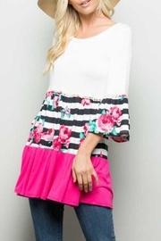  Floral Accent Tunic