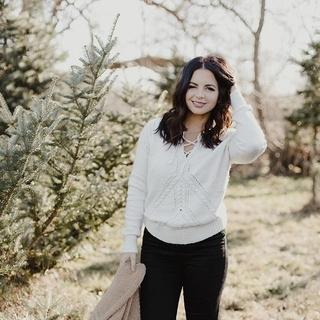 Tie Neck Cable Sweater