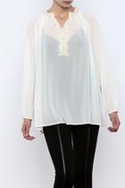  Pearl Neck Blouse