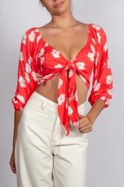  Floral-tie-front Belle Blouse