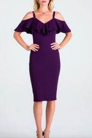 Eggplant Ruffle Dress
