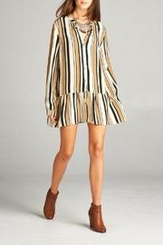  Stripe Button-up Tunic