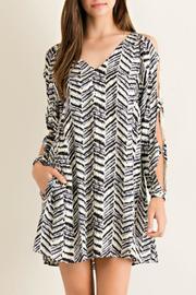  Chevron Cutout Dress