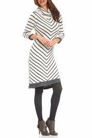  Chevron Cowl Dress