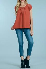  Inlay Puckered Top