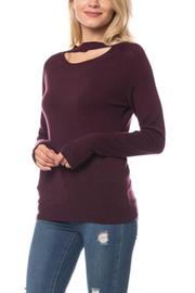  Plum Choker Sweater