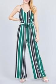  Green Stripe Jumpsuit