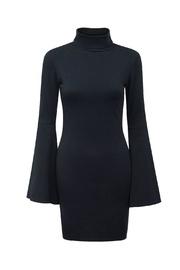  Turtleneck Bell-sleeve Dress