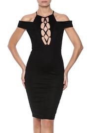  Black Lace Up Bodycon