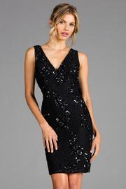 Corset Tie Back Sequin V-neck