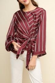  Satin Tie-front Top