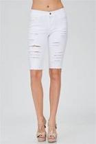  White Capri Shorts