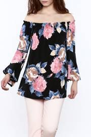  Floral Off-shoulder Tunic Top