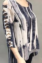  Blue/ivory Top