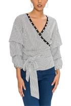  Pearl Embellishment Blouse