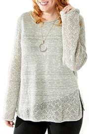  Pointelle Heather Sweater