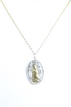  Our Lady Of Fatima Oval Necklace - 14 Inch