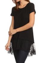  Lace Trim Tee