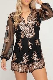  Golden Scallop Romper