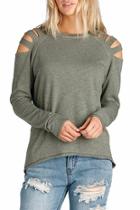  Shoulder Sweater Slits