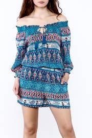  Ikat Print Romper