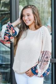 Southern Belle Contrast Sleeve Top