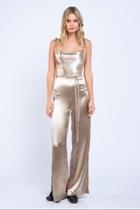  Gold Front-tied Jumpsuit